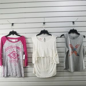 New 3 Pcs Women's Top Blouse Shirt Sweater Tank